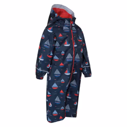 Mountain Warehouse Childrens/Kids Puddle Printed Waterproof Rain Suit - 18-24 Months, Navy