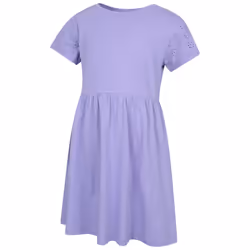 Mountain Warehouse Girls Izzy Broderie Sleeve Dress - 7-8 Years, Lilac