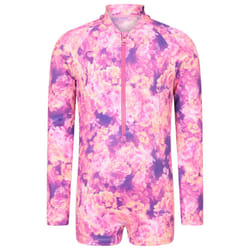 Mountain Warehouse Childrens/Kids Mira Long-Sleeved Rash Guard Swimsuit - 7-8 Years, Coral