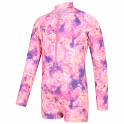 Mountain Warehouse Childrens/Kids Mira Long-Sleeved Rash Guard Swimsuit - 7-8 Years, Coral