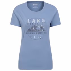 Mountain Warehouse Womens/Ladies Lake District Printed T-Shirt - 10 UK, Dark Blue