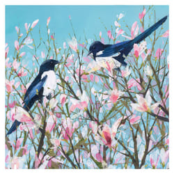 Claire Henley Joy Canvas Print - 40.5cm x 40.5cm x 4cm, Blue/Pink/White