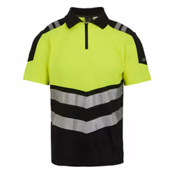 Regatta Mens X-Pro Hi-Vis Polo Shirt - S, Black/Yellow