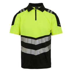 Regatta Mens X-Pro Hi-Vis Polo Shirt - 4XL, Black/Yellow