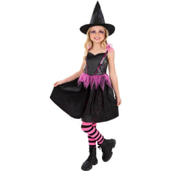 Smiffys Girls Rainbow Web Witch Costume - 7-9 Years, Black