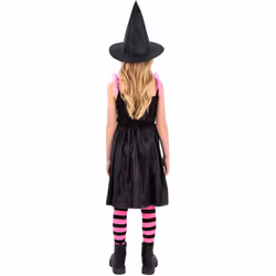 Smiffys Girls Rainbow Web Witch Costume - 4-6 Years, Black