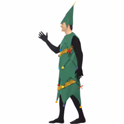 Smiffys Unisex Adult Deluxe Christmas Tree Costume Set