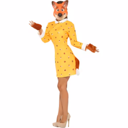 Smiffys Womens/Ladies Fox Costume Set - M, Yellow/Orange