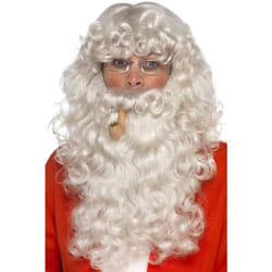 Smiffys Santa Claus Christmas Costume Accessory Set - One Size, Grey