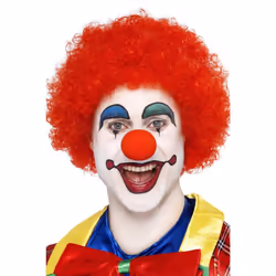 Smiffys Crazy Clown Wig - One Size, Red