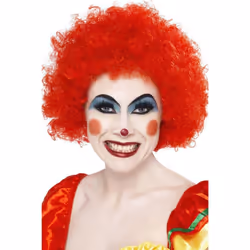 Smiffys Crazy Clown Wig - One Size, Red