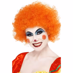 Smiffys Crazy Clown Wig - One Size, Orange