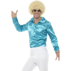 Smiffys Mens 60s Costume Shirt - L, Blue
