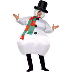 Smiffys Unisex Adult Snowman Inflatable Costume