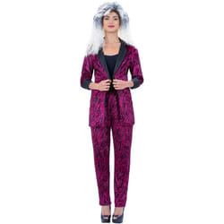 Smiffys Unisex Adult 80s Zebra Print Costume Suit - XL, Pink/Black