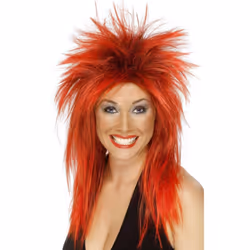 Smiffys Unisex Adult Rock Diva Wig - One Size, Black