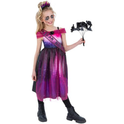 Smiffys Girls Scream Queen Costume - 7-9 Years, Pink/Purple/White