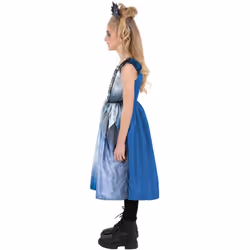 Smiffys Girls Spirit Bride Costume - 7-9 Years, Blue/Black/Grey
