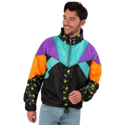 Smiffys Unisex Adult 80s Windbreaker - S, Multicoloured