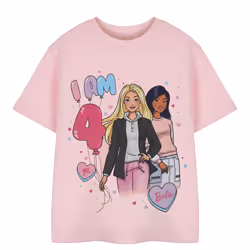 Barbie Girls Short-Sleeved 4th Birthday T-Shirt - 5-6 Years, Pink