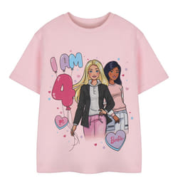 Barbie Girls Short-Sleeved 4th Birthday T-Shirt - 5-6 Years, Pink