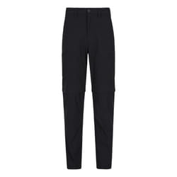 Mountain Warehouse Mens Trek Stretch Convertible Trousers - 36R, Black
