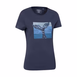 Mountain Warehouse Womens/Ladies Whale Tail Organic T-Shirt - 6 UK, Navy