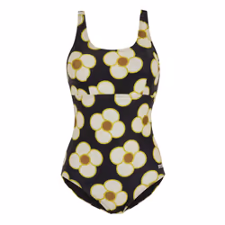 Regatta Womens/Ladies Orla Kiely Spinning Flower One Piece Swimsuit - 16 UK, Black