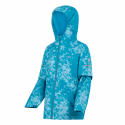 Regatta Childrens/Kids Lever II Abstract Waterproof Jacket - 14 Years, Icy Morn/Aruba Blue/Exotic Plume