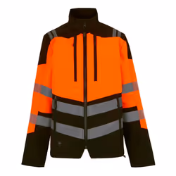 Regatta Mens X-Pro Hi-Vis 3 Layer Soft Shell Jacket - 3XL, Black/Orange