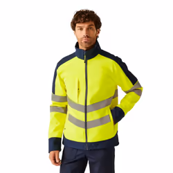 Regatta Mens X-Pro Hi-Vis 3 Layer Soft Shell Jacket - 3XL, Black/Yellow