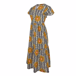 Regatta Womens/Ladies Orla Kiely Lotus Tiered Midi Dress - 14 UK, Yellow