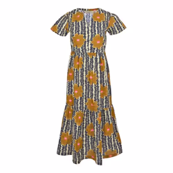 Regatta Womens/Ladies Orla Kiely Lotus Tiered Midi Dress - 12 UK, Yellow