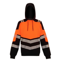 Regatta Mens X-PRO Class 2 High-Vis Hoodie - L, Black/Orange