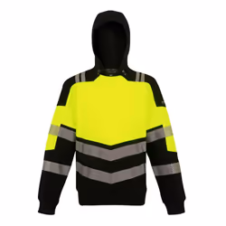 Regatta Mens X-PRO Class 2 High-Vis Hoodie - L, Black/Yellow