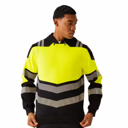 Regatta Mens X-PRO Class 2 High-Vis Hoodie - L, Black/Yellow