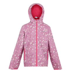 Regatta Childrens/Kids Lever II Printed Waterproof Jacket - 13 Years, Lilas/Light Vanilla/Beaujolais