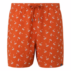 Regatta Mens Loras Palm Swim Shorts - S, Poppy Red