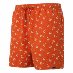 Regatta Mens Loras Palm Swim Shorts - M, Poppy Red