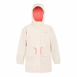 Regatta Childrens/Kids Ballina Stripe Waterproof Jacket - 14 Years, Light Vanilla/Peach Bloom/White