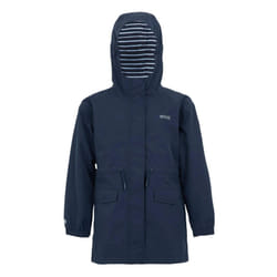 Regatta Childrens/Kids Ballina Stripe Waterproof Jacket - 7-8 Years, Navy/White