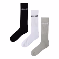 Dare 2B Unisex Adult Crew Socks (Pack Of 3) - 9 UK-12 UK, Black/White/Grey Marl