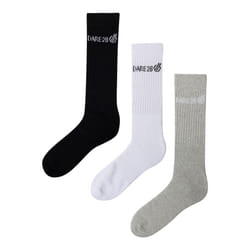 Dare 2B Unisex Adult Crew Socks (Pack Of 3) - 9 UK-12 UK, Black/White/Grey Marl