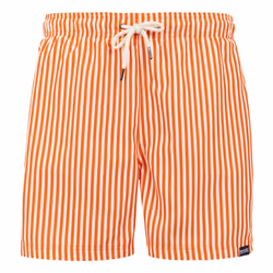 Regatta Mens Loras Stripe Swim Shorts - XXL, Celosia Orange