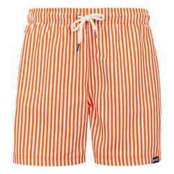 Regatta Mens Loras Stripe Swim Shorts - XXL, Celosia Orange
