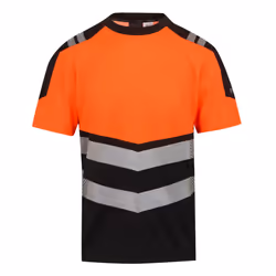 Regatta Mens X-Pro Class 1 High-Vis T-Shirt - 4XL, Black/Orange
