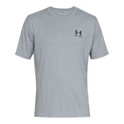 Under Armour Mens Sportstyle Short-Sleeved T-Shirt - L, Light Steel Heather/Black