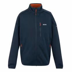 Regatta Mens Kames Full Zip Fleece Jacket - S, Moonlight Denim/Tangerine Tango