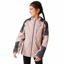 Regatta Childrens/Kids Calderdale II Waterproof Jacket - 7-8 Years, Dusky Rose/Seal Grey
