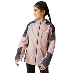 Regatta Childrens/Kids Calderdale II Waterproof Jacket - 7-8 Years, Dusky Rose/Seal Grey